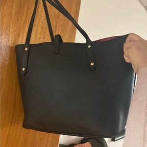 Coach Black Market Leather Tote with Turn Lock Detail